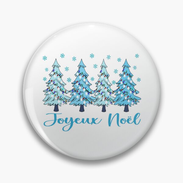 Item preview, Joyeux Noel Pastel Christmas Trees French Holiday Forest Graphic   designed and sold by Bad Kitty Designz.