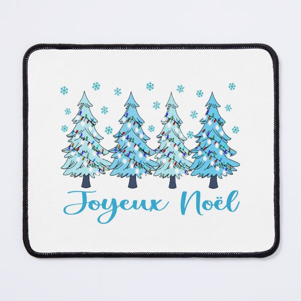 Item preview, Joyeux Noel Pastel Christmas Trees French Holiday Forest Graphic designed and sold by Bad Kitty Designz.