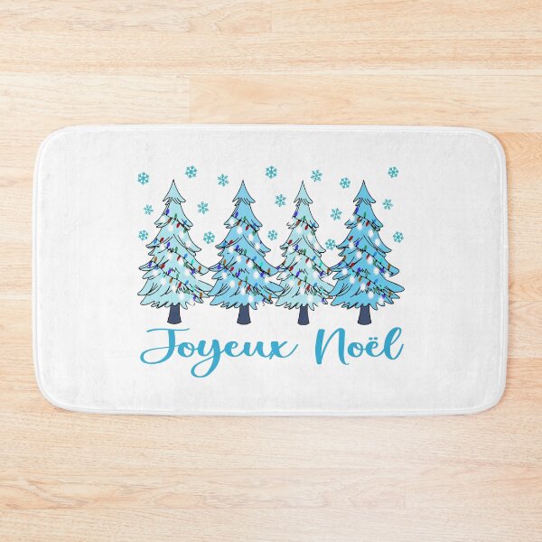 Item preview, Joyeux Noel Pastel Christmas Trees French Holiday Forest Graphic   designed and sold by Bad Kitty Designz.