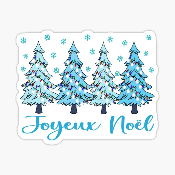 Joyeux Noël French Merry Christmas Stickers Labels Decorative