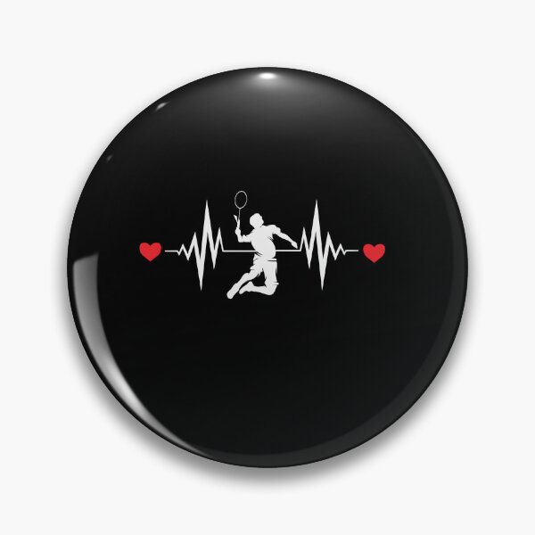 Item preview, Heartbeat Funny Badminton, Cool Badminton For Men Women Shuttlecock Sports Team Player, Funny trainer, Badminton Lover designed and sold by behindthefacts.