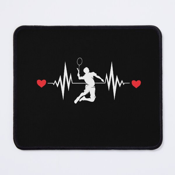 Item preview, Heartbeat Funny Badminton, Cool Badminton For Men Women Shuttlecock Sports Team Player, Funny trainer, Badminton Lover designed and sold by behindthefacts.