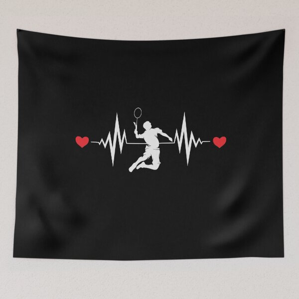 Item preview, Heartbeat Funny Badminton, Cool Badminton For Men Women Shuttlecock Sports Team Player, Funny trainer, Badminton Lover designed and sold by behindthefacts.