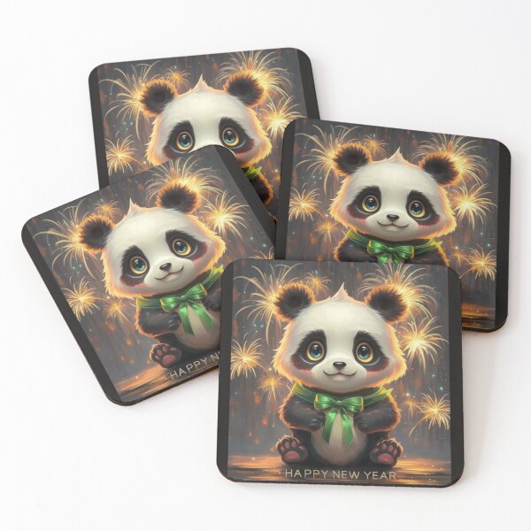 Item preview, Happy New Year Panda, Cute Holiday Panda designed and sold by Krieghorn.