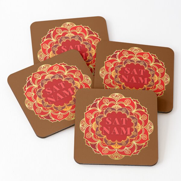 Item preview, Sat Nam Red and Yellow Mandala Yoga Chanting Powerful Mantra Inner Transformation designed and sold by HelenGie.