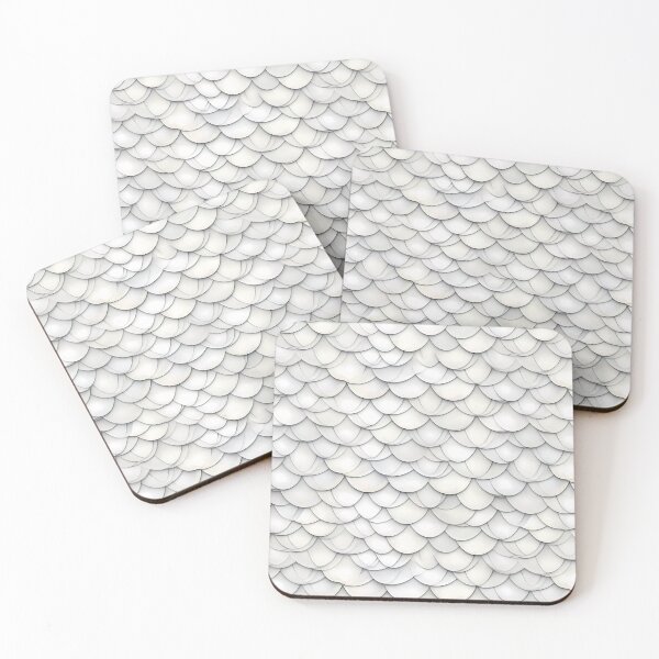 Item preview, White Dragon Scale Pattern designed and sold by spookycutepeeps.