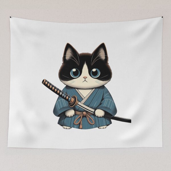 Item preview, Cat with Katana designed and sold by Azrora.