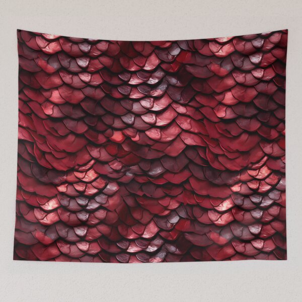 Item preview, Red Dragon Scale Pattern designed and sold by spookycutepeeps.