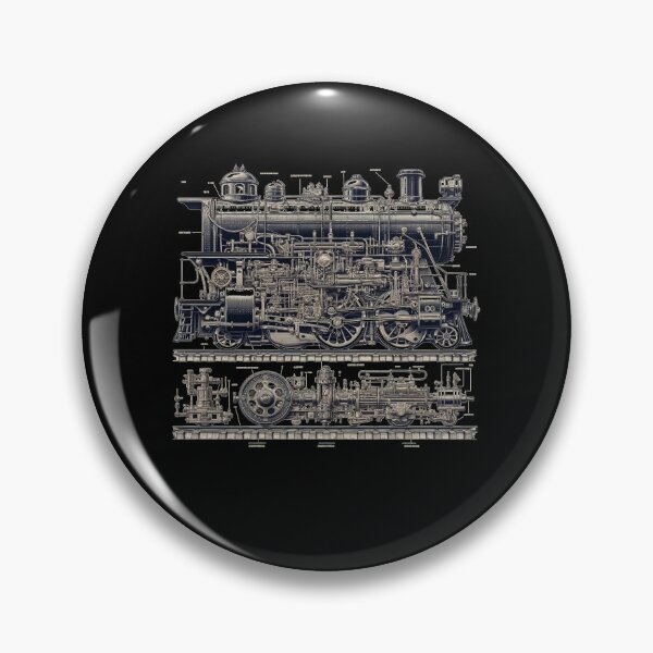 Item preview, Classic Locomotive: Technical Drawing designed and sold by ChromaticBlend.