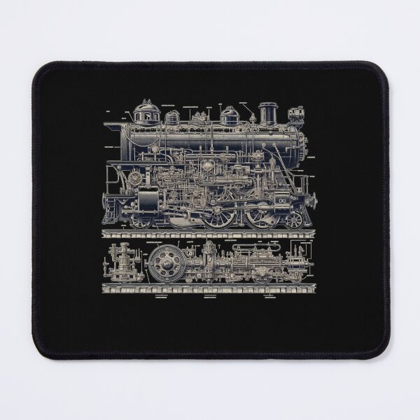 Item preview, Classic Locomotive: Technical Drawing designed and sold by ChromaticBlend.