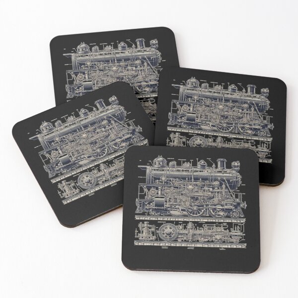 Item preview, Classic Locomotive: Technical Drawing designed and sold by ChromaticBlend.
