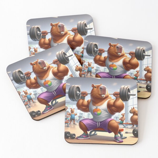 Item preview, Muscular gymbro capybara designed and sold by Capybara  kingdom.