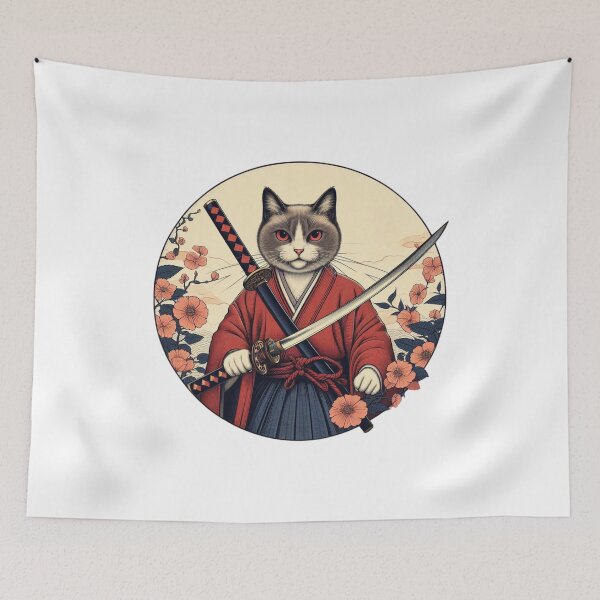 Item preview, Cat with Katana designed and sold by Azrora.