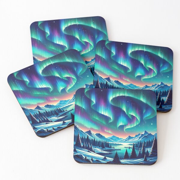 Item preview, Aurora Boreal Illustration designed and sold by unrealartwork.