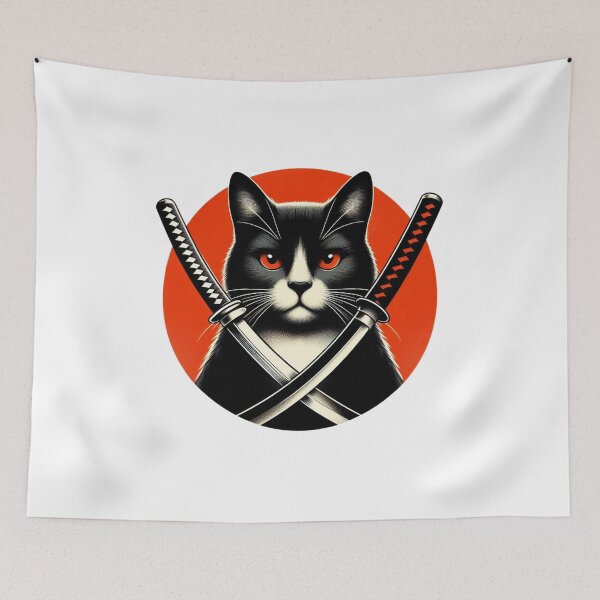Item preview, Cat with Katana designed and sold by Azrora.
