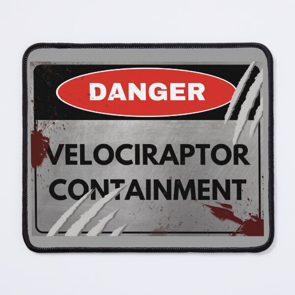 Artikelvorschau, Velociraptor Warnschild entworfen und verkauft von HappysParadise.