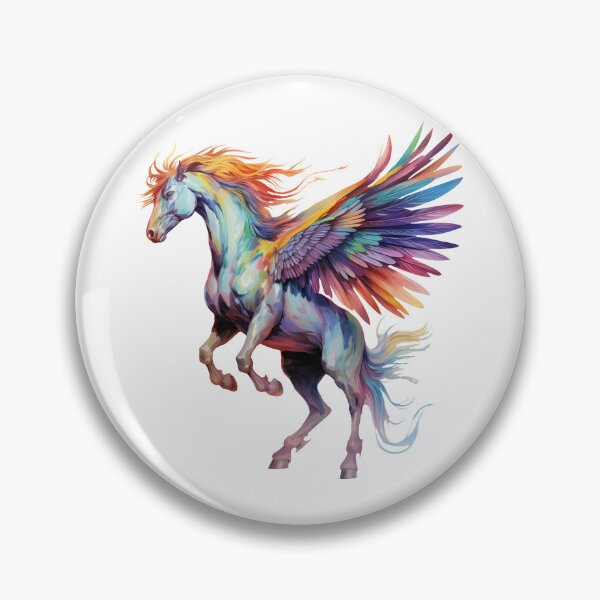 Artikelvorschau, Buntes mythisches Pegasus-Flugpferd entworfen und verkauft von spookycutepeeps.