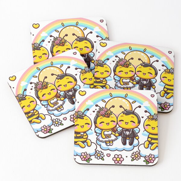 Item preview, Honey moon bee illustration designed and sold by raedattia.