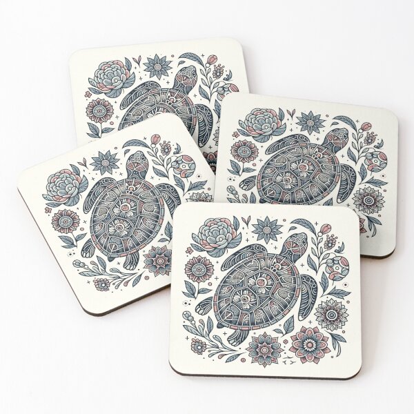 Item preview, Floral Turtle: Serenity of Nature designed and sold by E1Dorado.