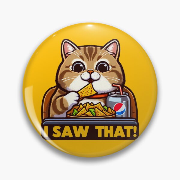 Item preview, I Saw That meme Tabby Cat Couch Potato Nachos Soft Drink designed and sold by plushism.