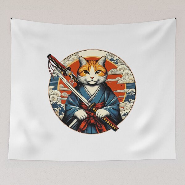 Item preview, Cat with Katana designed and sold by Azrora.