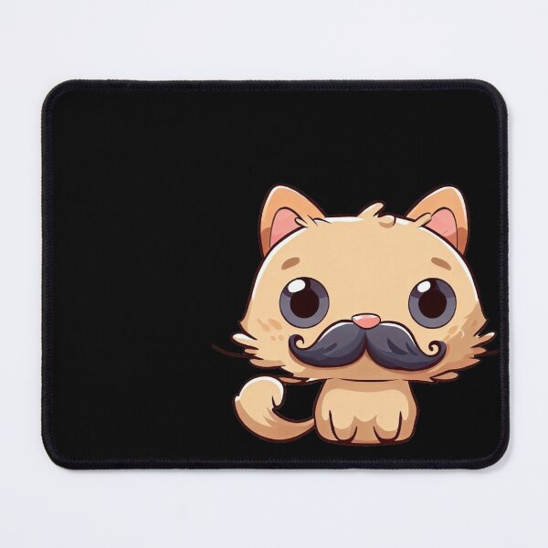 Item preview, Mustachioed funny cat miaw designed and sold by Cr320.