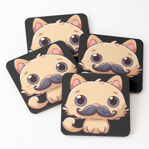 Item preview, Mustachioed funny cat miaw designed and sold by Cr320.