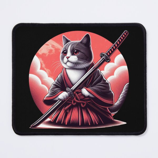 Item preview, Cat with Katana designed and sold by Azrora.