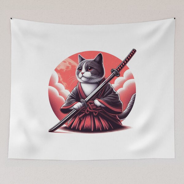 Item preview, Cat with Katana designed and sold by Azrora.