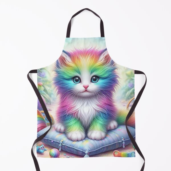 Item preview, Rainbow-Hued Elegance of a Colorful Cat designed and sold by autrouvetout.