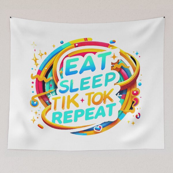 Item preview, Eat Sleep Tik Tok Repeat designed and sold by IM Hunter.
