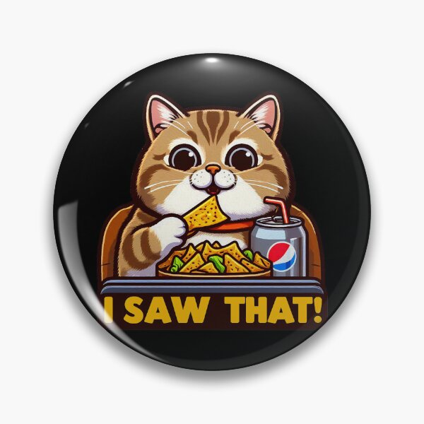 Item preview, I Saw That meme Tabby Cat Couch Potato Nachos Soft Drink designed and sold by plushism.