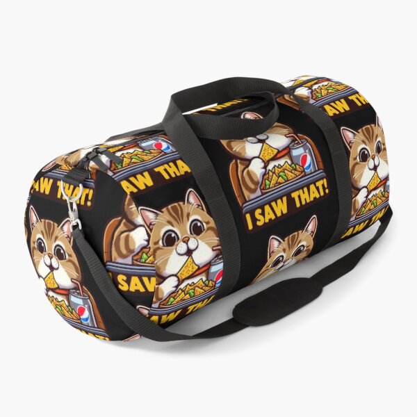Item preview, I Saw That meme Tabby Cat Couch Potato Nachos Soft Drink designed and sold by plushism.
