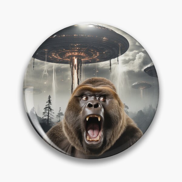 Item preview, Gorilla Selfie with UFOs designed and sold by Master-Print.