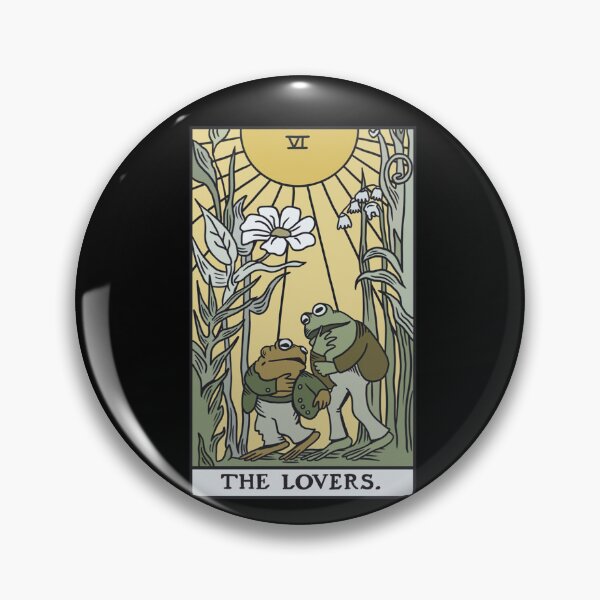 Item preview, The Lovers Frog Toad Tarot Card Cottagecore Frog Lover designed and sold by taaddison50.
