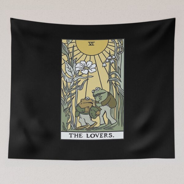 Item preview, The Lovers Frog Toad Tarot Card Cottagecore Frog Lover designed and sold by taaddison50.
