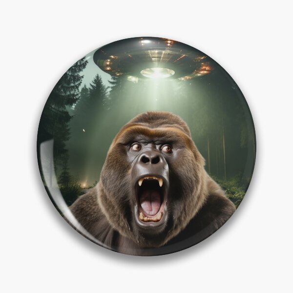 Item preview, Gorilla Selfie with UFOs designed and sold by Master-Print.