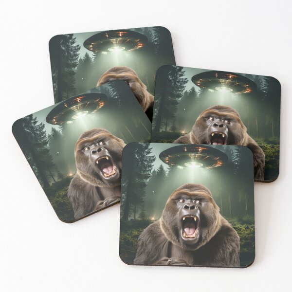 Item preview, Gorilla Selfie with UFOs designed and sold by Master-Print.
