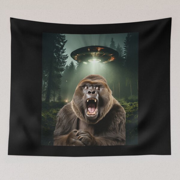 Item preview, Gorilla Selfie with UFOs designed and sold by Master-Print.