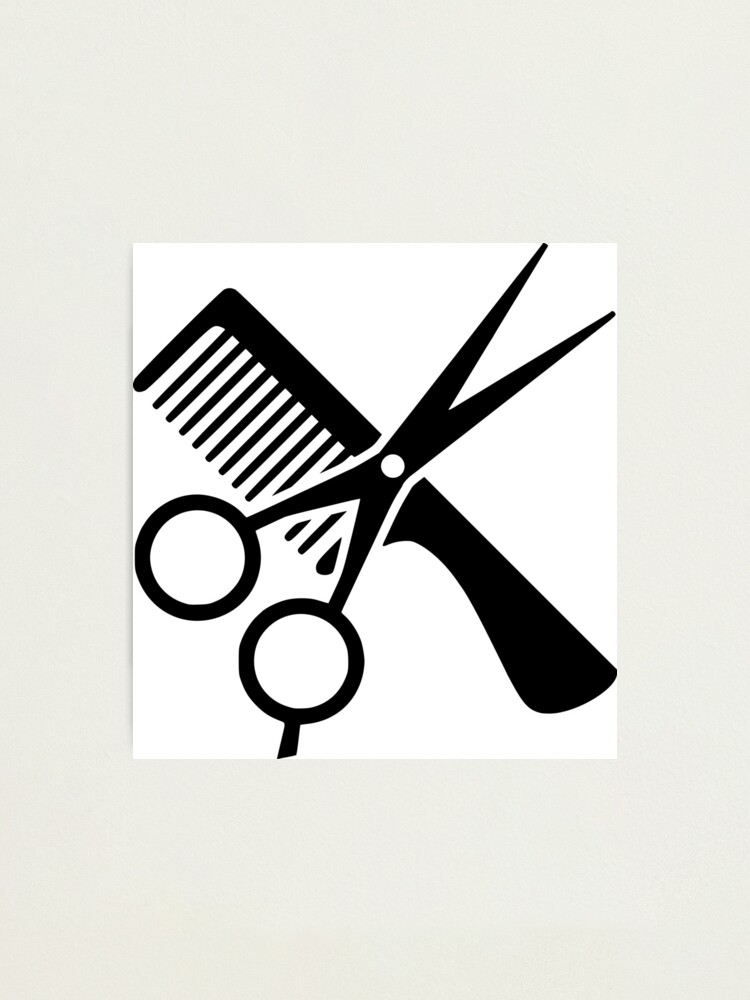 Impression Photo Peigne Et Ciseaux Outils De Coiffure Salon De Coiffure Par Marzzgraphics Redbubble