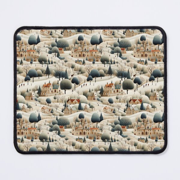 Item preview, Festive Town Market: Cozy Winter Christmas Scene designed and sold by Moisky Patterns.