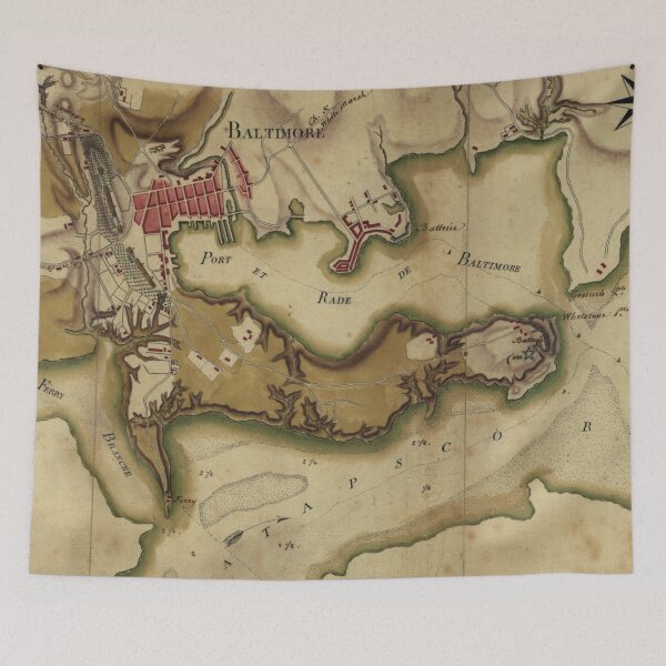 Item preview, Vintage Map of Baltimore MD (1781) designed and sold by BravuraMedia.