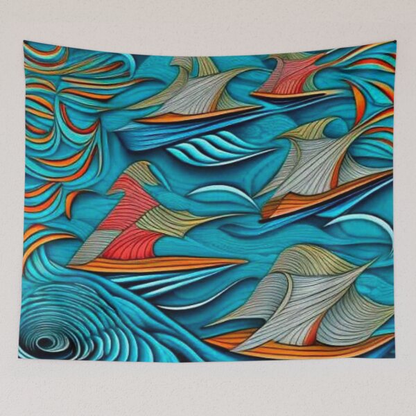 Item preview, Flotilla in stormy sea designed and sold by George Hutton Hunter.