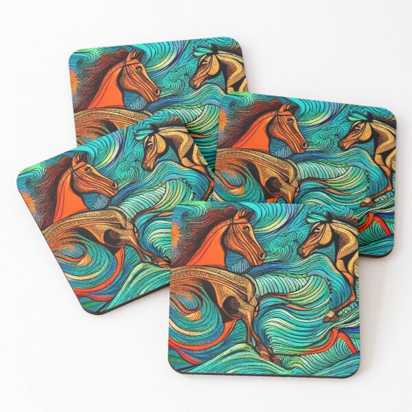 Item preview, Horses in the storm designed and sold by George Hutton Hunter.