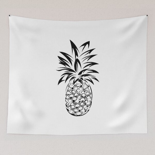 Item preview, Decoración de ilustración de diseño mural de piña - comida saludable designed and sold by AndreMi.