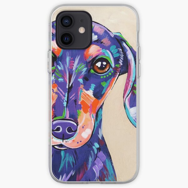 Daschund painting "Peanut" iPhone Soft Case