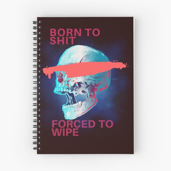 Item preview,  Born To Shit Forced To Wipe 2 Funny Skull Badass Skeleton with Guns Meme designed and sold by Creativedsigna.