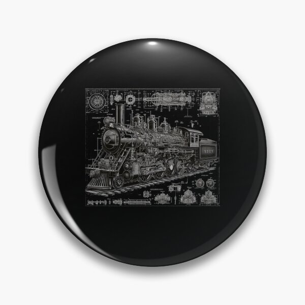 Item preview,  "Vintage Locomotive Engineering Blueprint" designed and sold by ChromaticBlend.