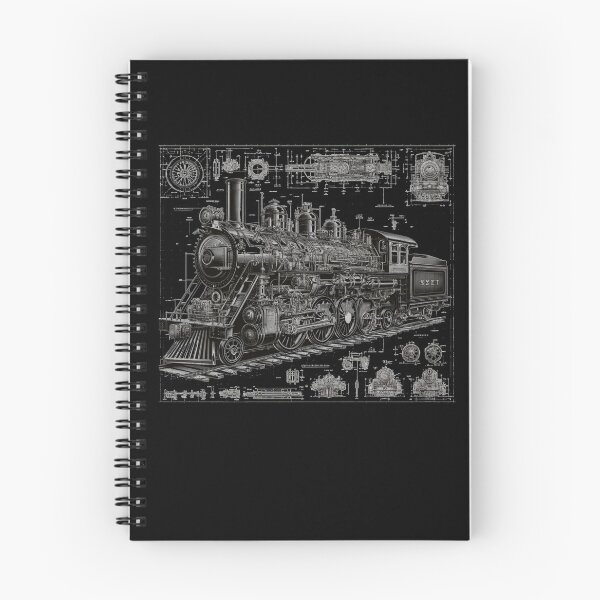Item preview,  "Vintage Locomotive Engineering Blueprint" designed and sold by ChromaticBlend.