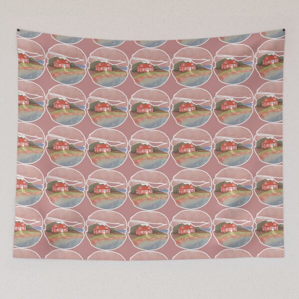 Item preview, cottage stickers red watercolor designed and sold by kristineamae.